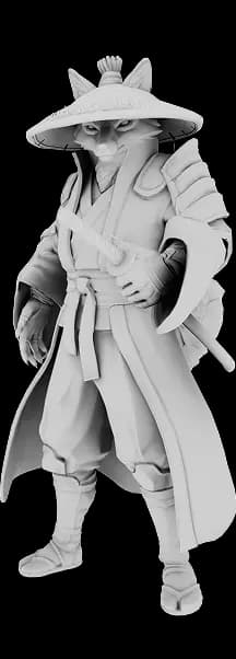 PBR-textured low-poly character