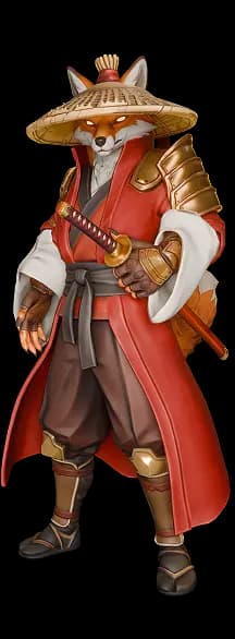 Final render of game-ready 3D character
